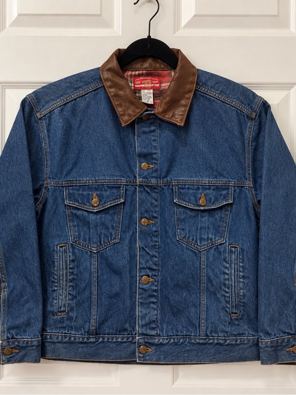 Marlboro Blue Denim Jacket with Brown Collar